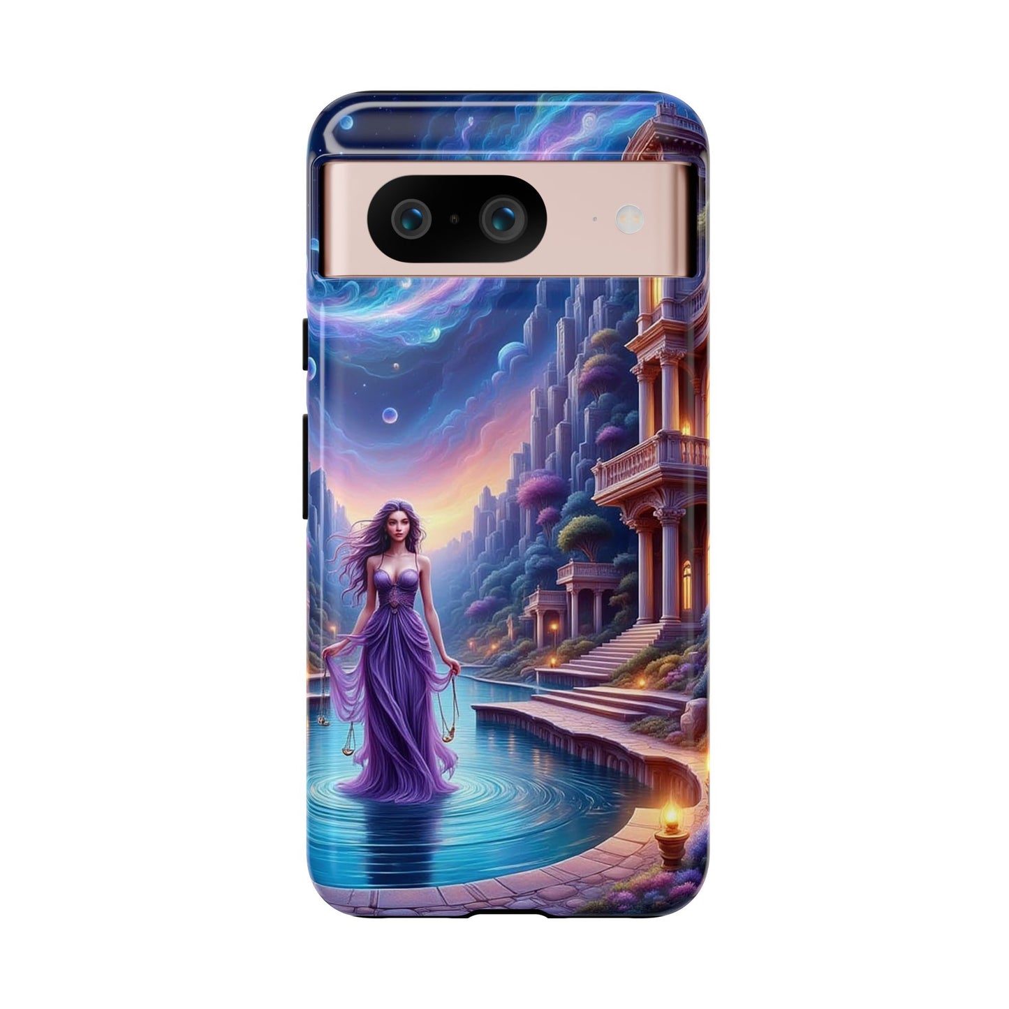 Celestial Fantasy Phone Case, Tough Case for Dreamers, Galaxy Design, Gift for Her, Magical Phone Accessory