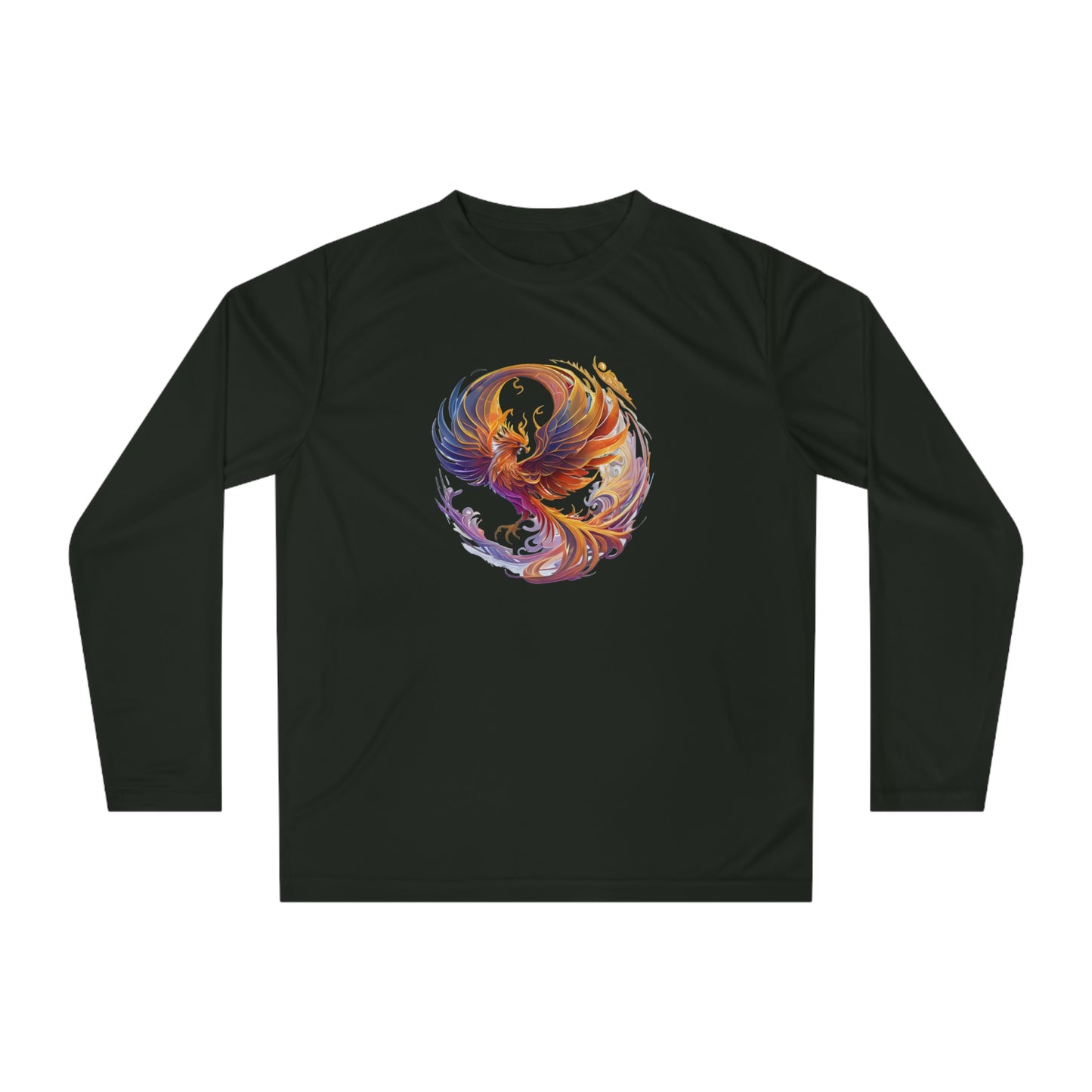 Phoenix Spirit Unisex Performance Long Sleeve Shirt | Ideal for Activewear, Fitness, Casual Use, Running, Gift for Workout Enthusiasts