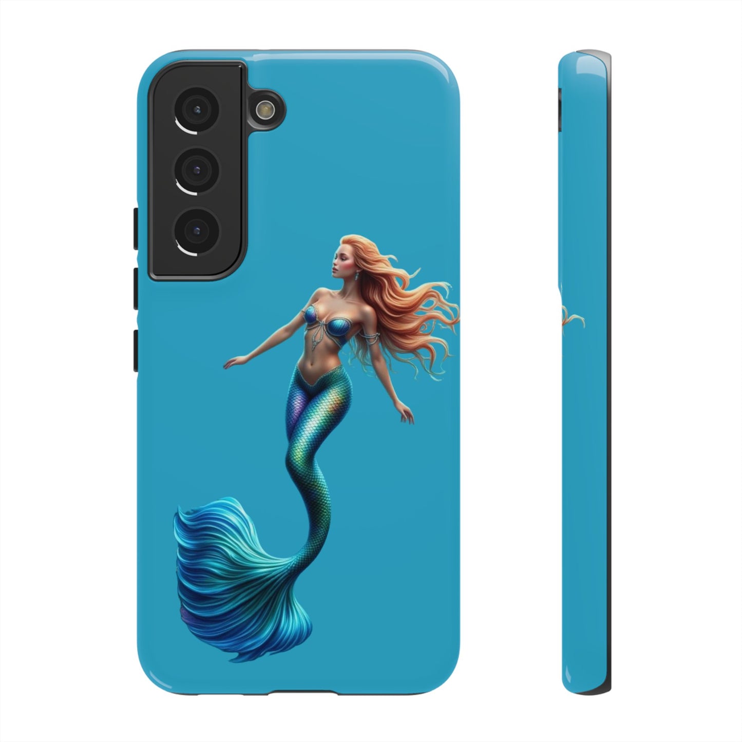 Mermaid Phone Case, Tough Phone Cover, Ocean Lover Gift, Cute Mermaid Accessory, Summer Vibes Case