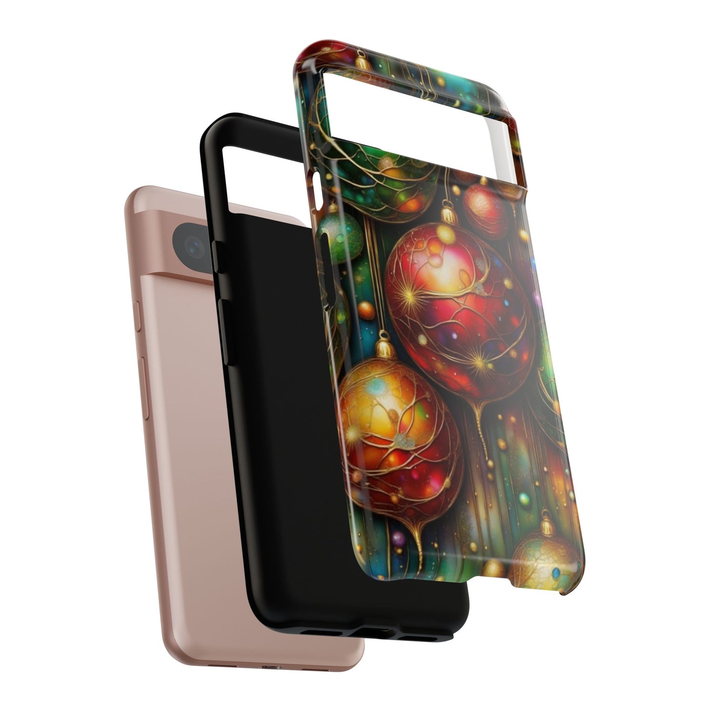 Colorful Holiday Phone Case, Festive Smartphone Cover, Christmas Gift, Artistic Phone Protector, Unique Holiday Accessory