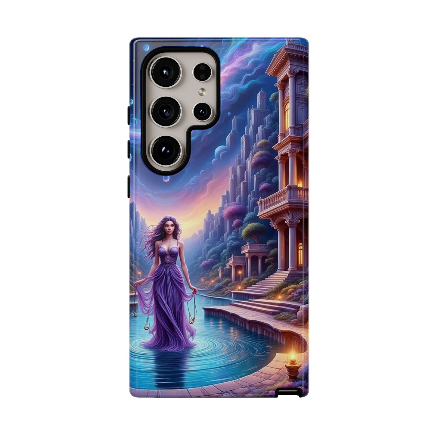 Celestial Fantasy Phone Case, Tough Case for Dreamers, Galaxy Design, Gift for Her, Magical Phone Accessory