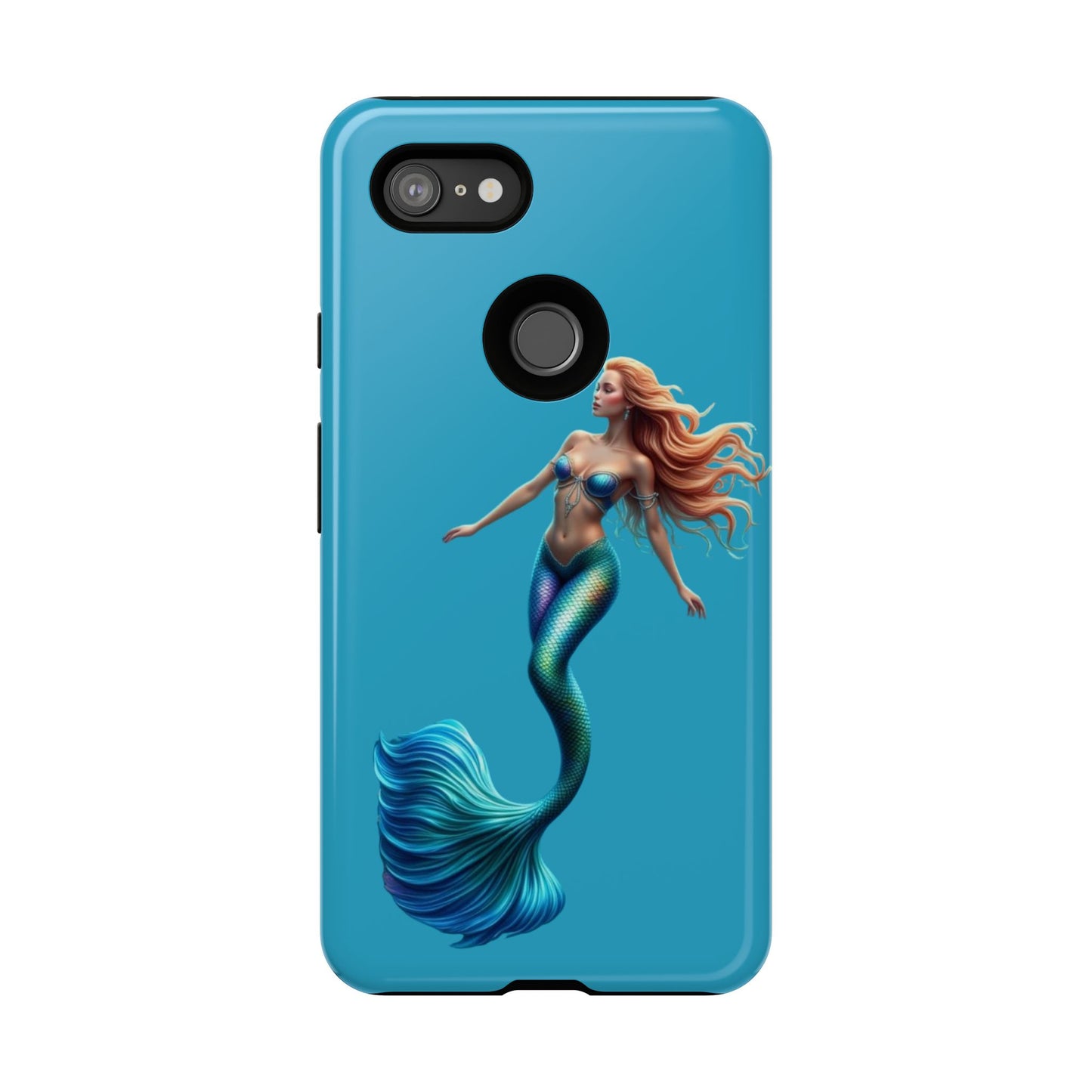 Mermaid Phone Case, Tough Phone Cover, Ocean Lover Gift, Cute Mermaid Accessory, Summer Vibes Case