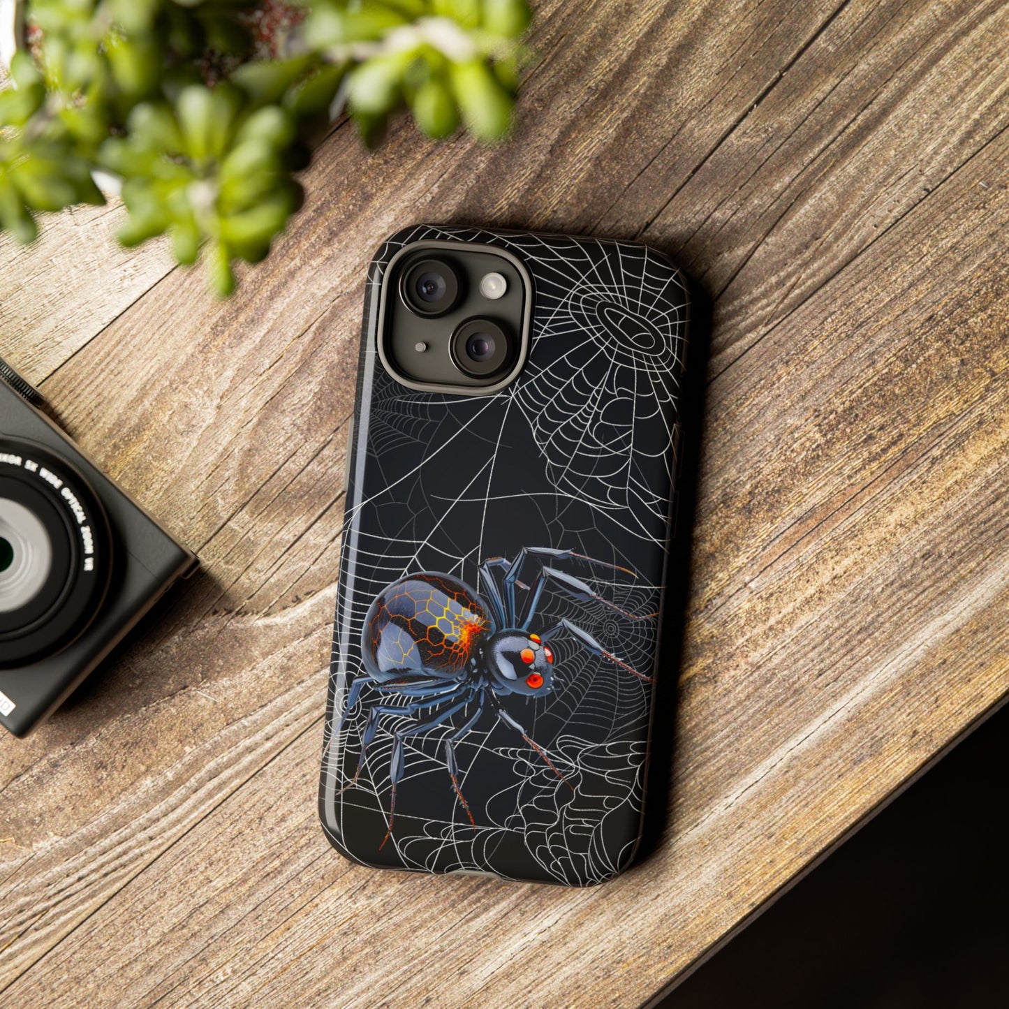 Spider Web Phone Case - Tough Cases for Halloween, Spooky Decor, Gift for Teens, Gothic Style, Unique Customizable Covers