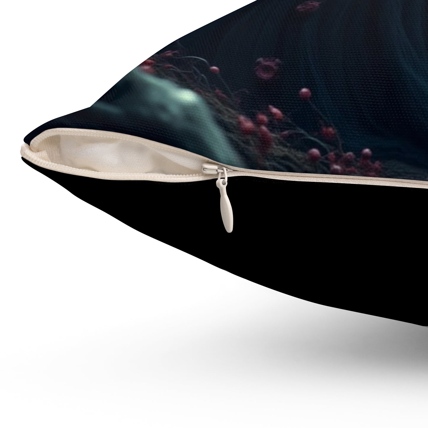 Gothic Fantasy Art Pillow, Decorative Cushion Cover, Home Décor, Spooky Atmosphere, Halloween Decor, Gift for Dark Aesthetics