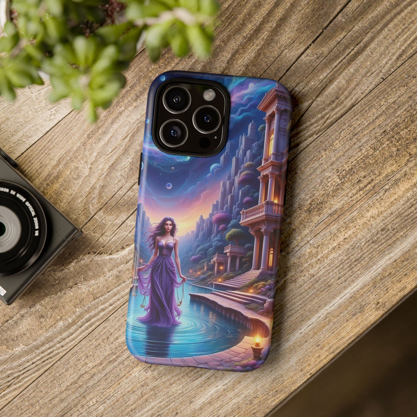 Celestial Fantasy Phone Case, Tough Case for Dreamers, Galaxy Design, Gift for Her, Magical Phone Accessory