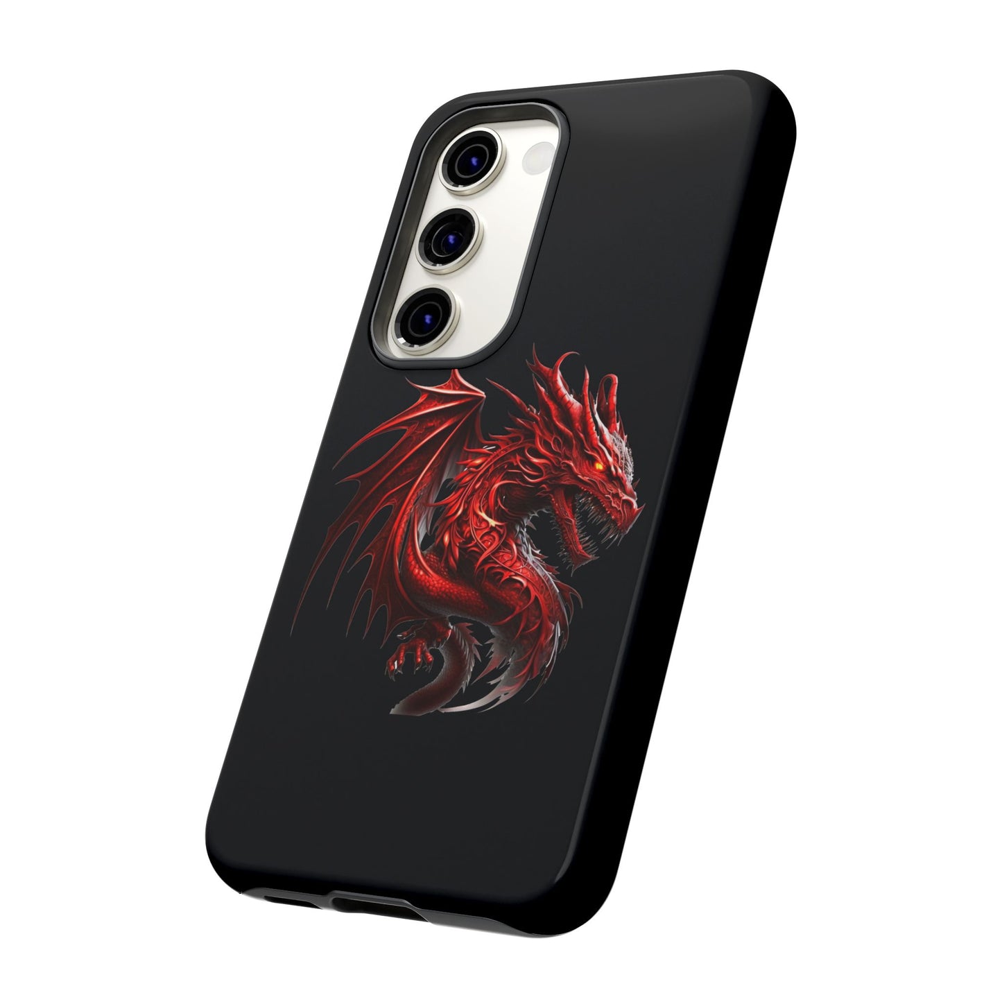Red Dragon Phone Case, Fantasy Case, Tough Phone Cover, Gift for Gamers, Dragon Lover, Unique Mobile Accessory