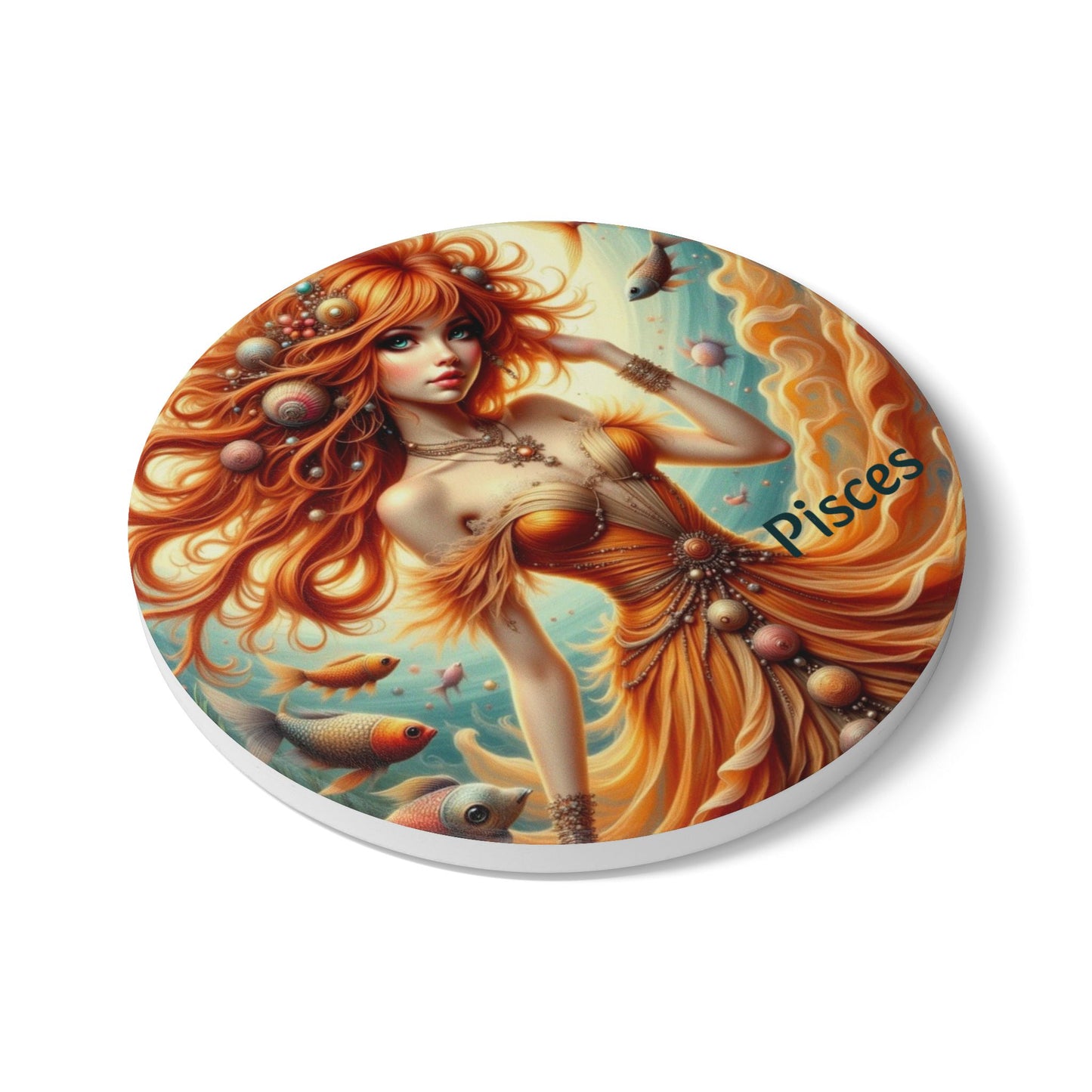 Ceramic Coaster, Zodiac Pisces, Astrology Signs, Unique Designs, Gift Ideas