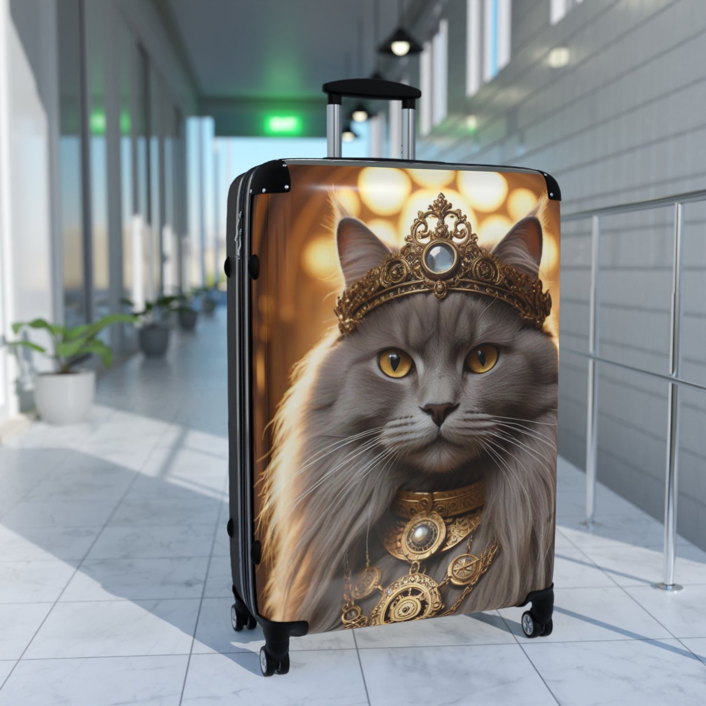 Ishtar Majestic Cat Suitcase - Travel Luggage, Pet Lover Gift, Stylish Carry-On, Unique Cat Design, Fun Travel Accessory