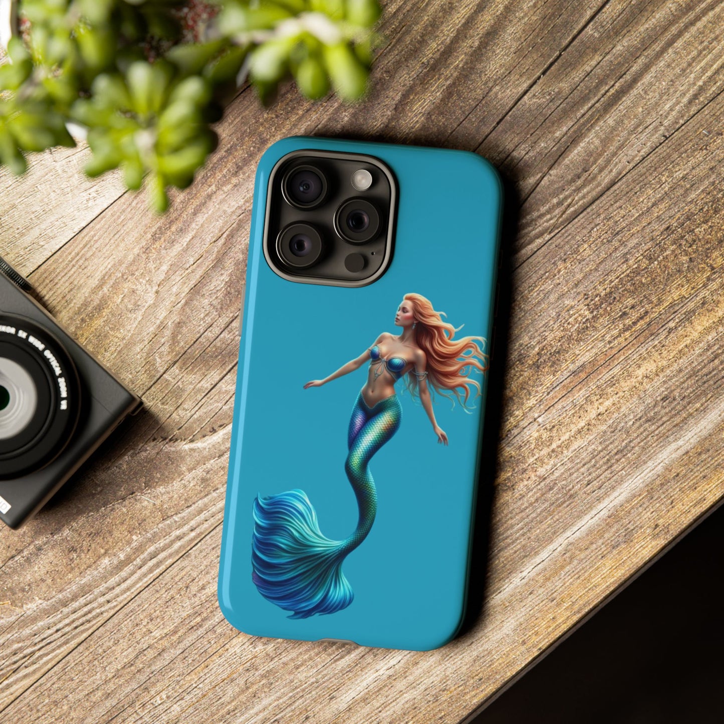 Mermaid Phone Case, Tough Phone Cover, Ocean Lover Gift, Cute Mermaid Accessory, Summer Vibes Case