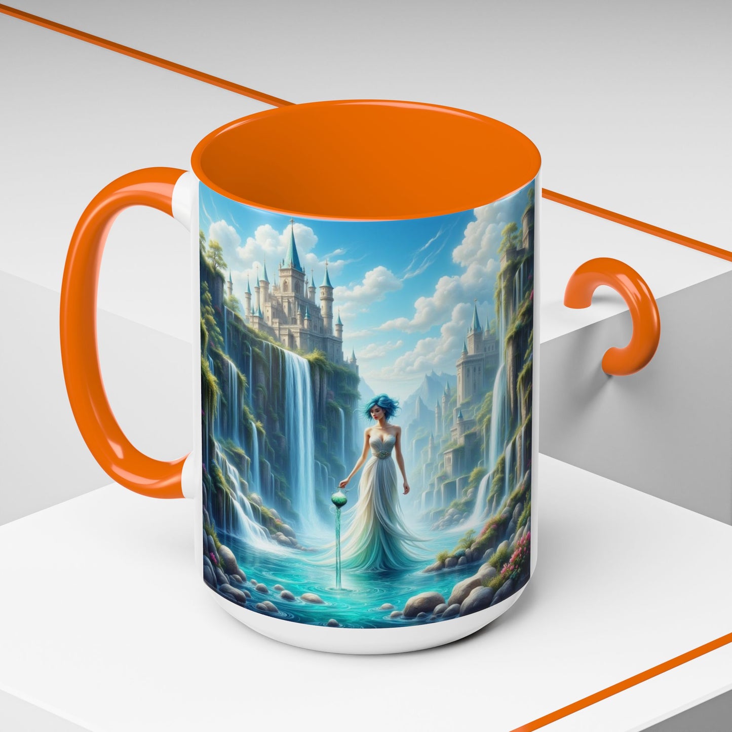 Astrology Aquarius, Accent Coffee Mug - 11oz and 15oz