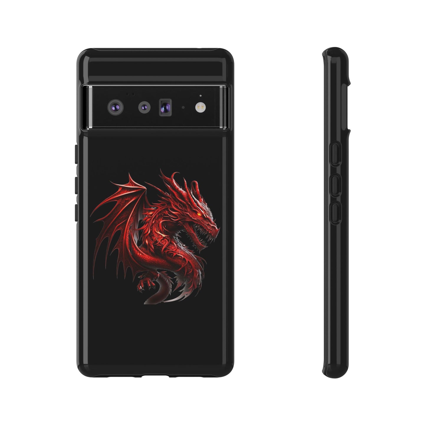 Red Dragon Phone Case, Fantasy Case, Tough Phone Cover, Gift for Gamers, Dragon Lover, Unique Mobile Accessory