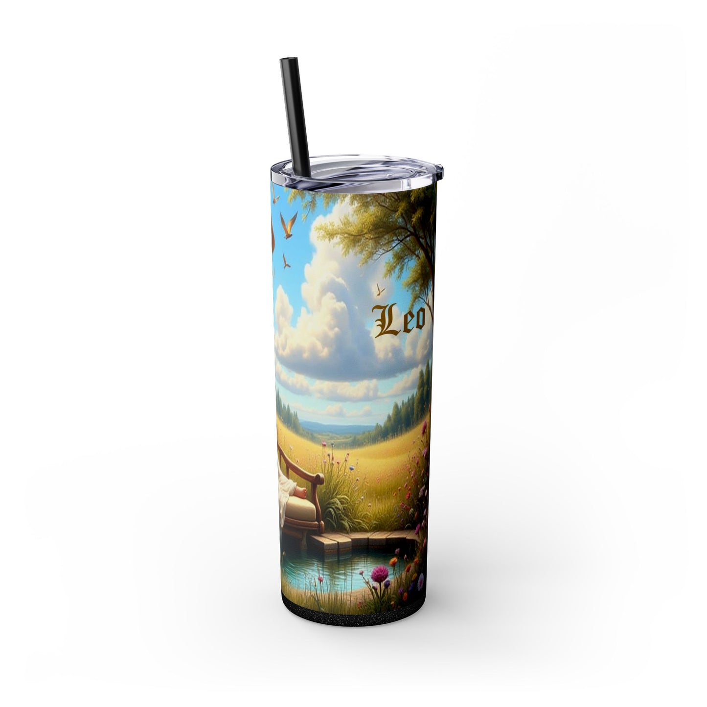 Zodiac Leo Tumbler with Straw, 20oz