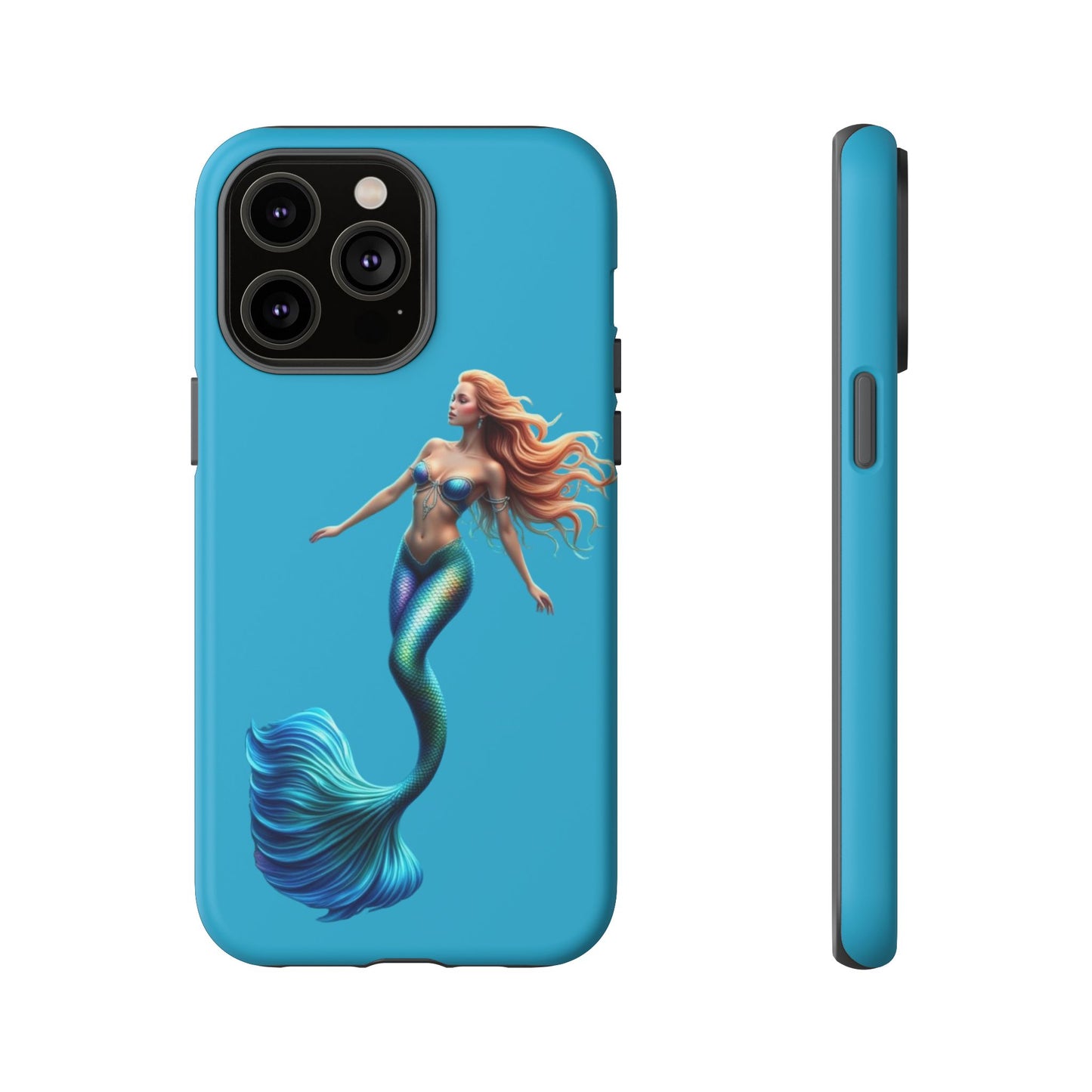Mermaid Phone Case, Tough Phone Cover, Ocean Lover Gift, Cute Mermaid Accessory, Summer Vibes Case