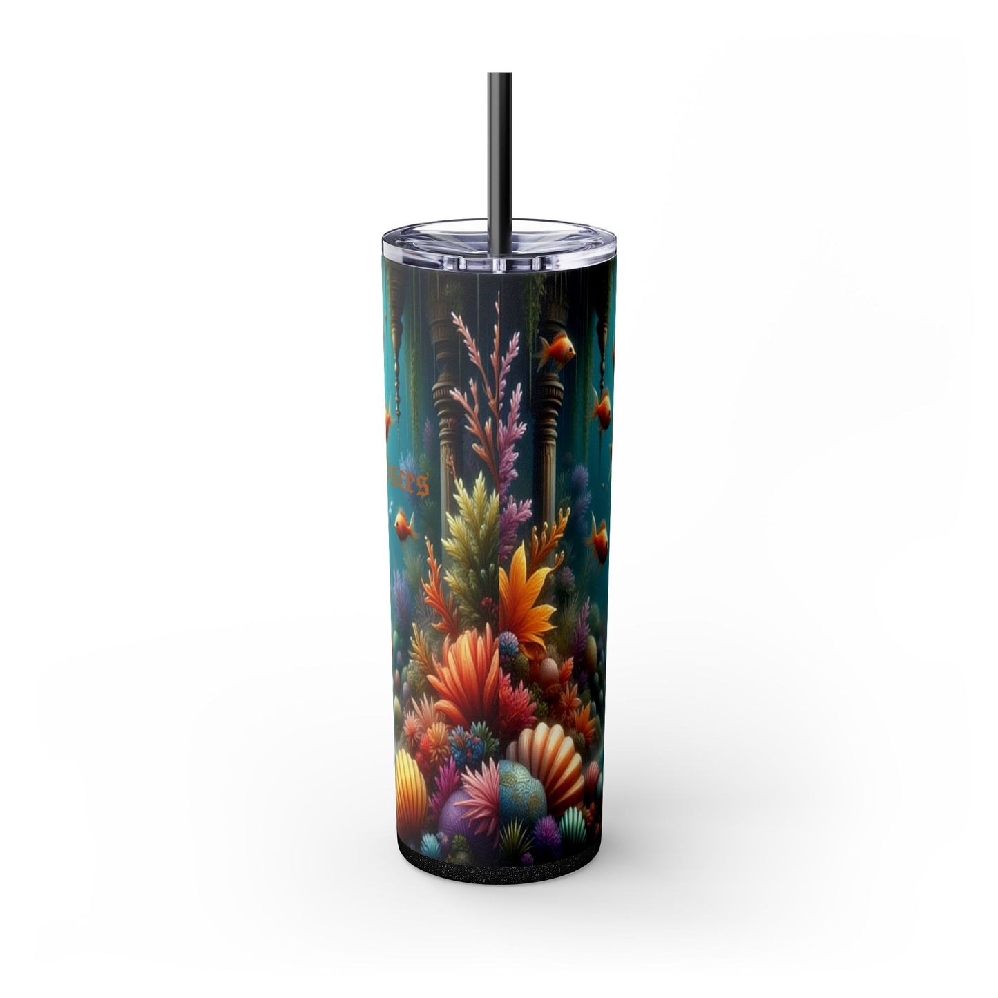 Zodiac Pisces Tumbler with Straw, 20oz