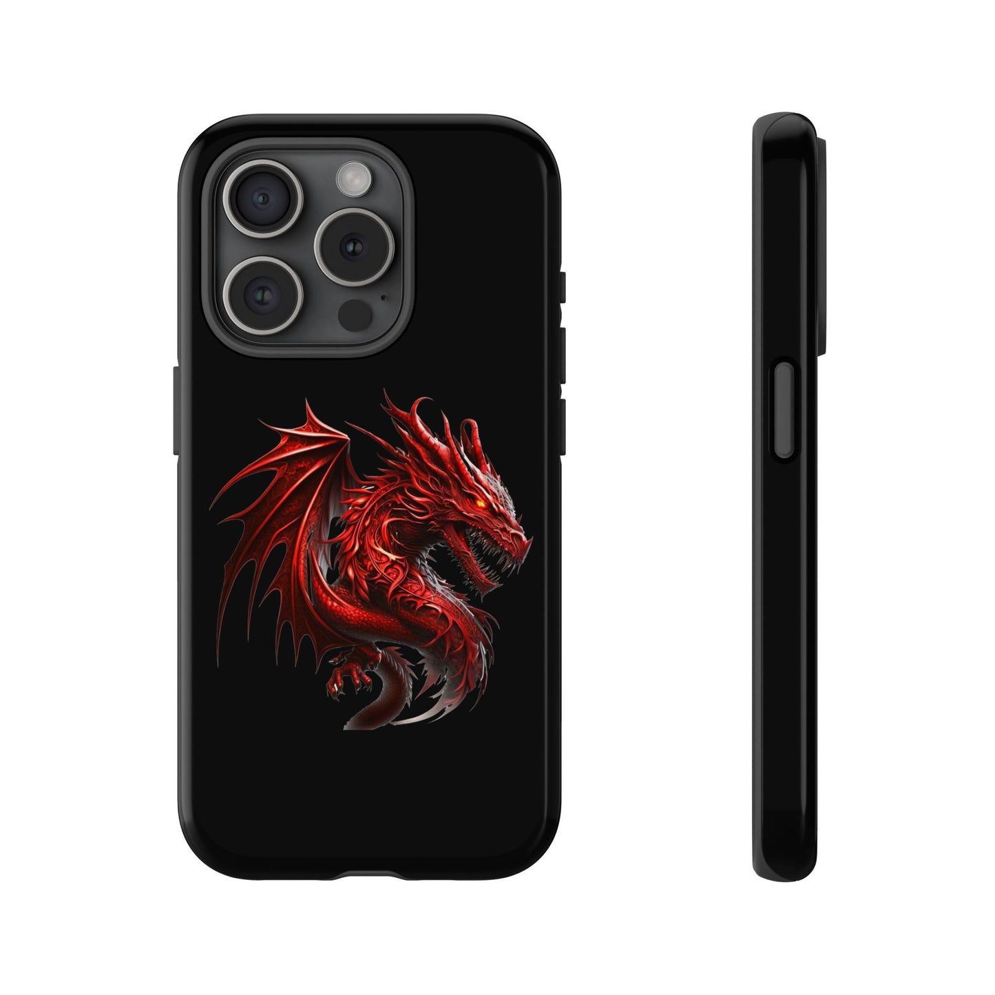 Red Dragon Phone Case, Fantasy Case, Tough Phone Cover, Gift for Gamers, Dragon Lover, Unique Mobile Accessory