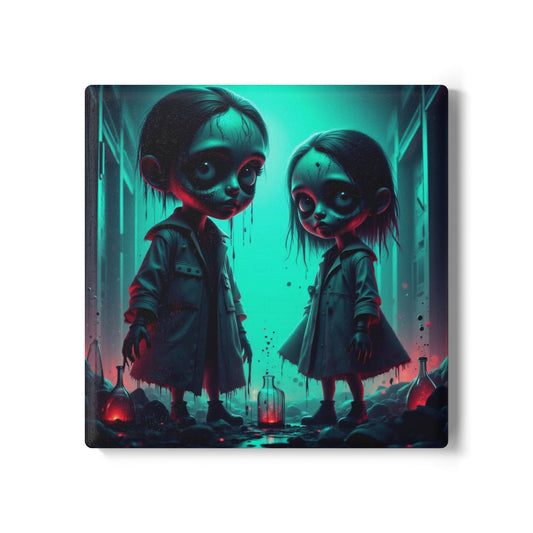 Ceramic Coaster, Tiny Terrors Annabelle & Annalise