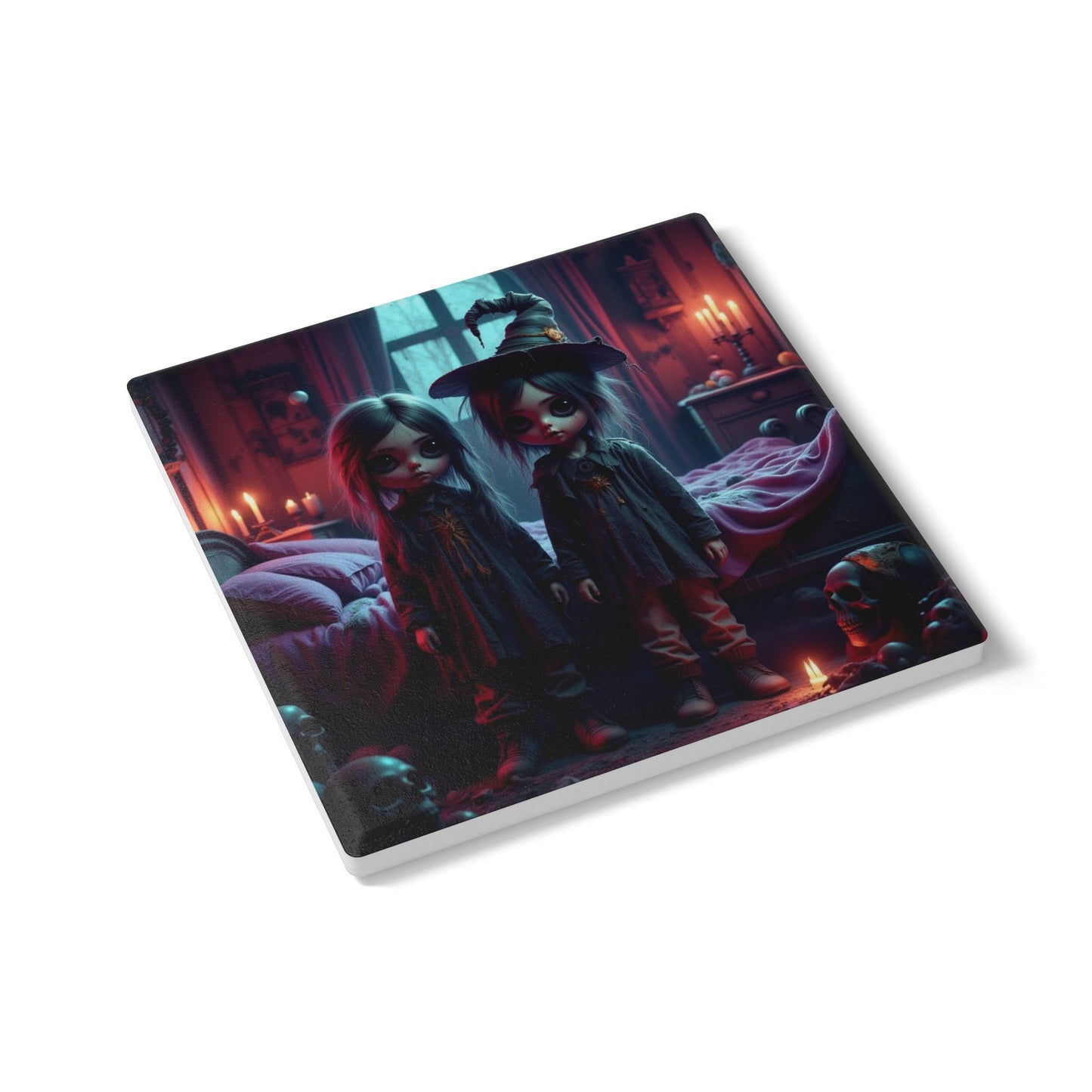 Ceramic Coaster, Tiny Terrors Maxie & Marlin