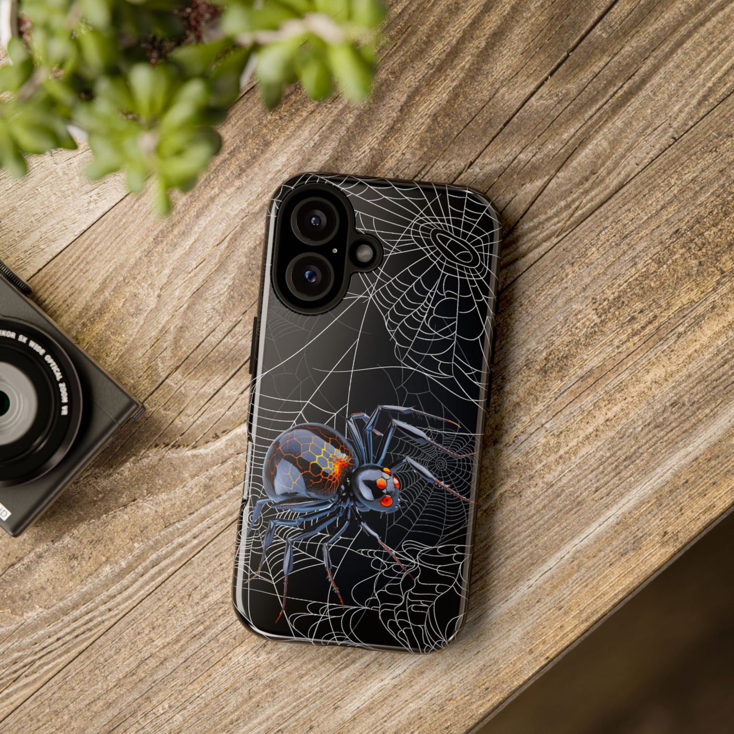 Spider Web Phone Case - Tough Cases for Halloween, Spooky Decor, Gift for Teens, Gothic Style, Unique Customizable Covers