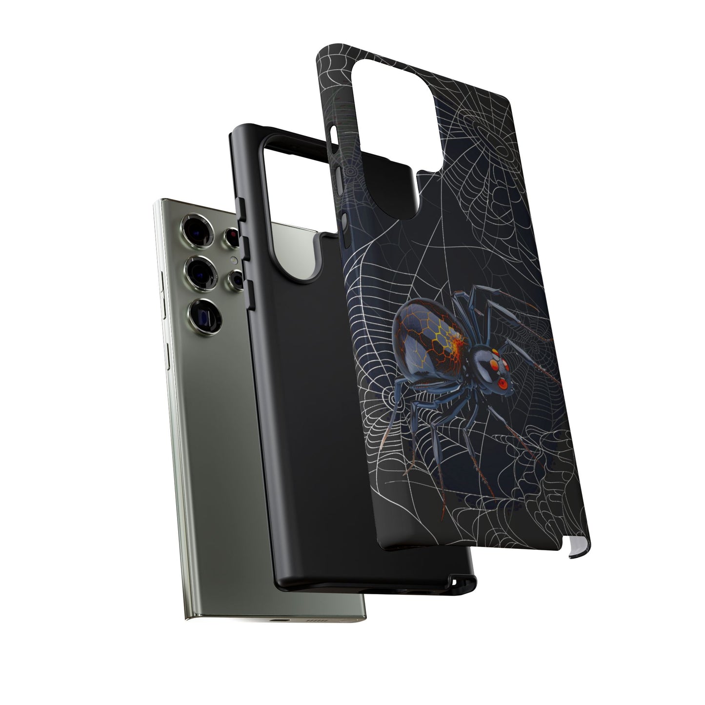Spider Web Phone Case - Tough Cases for Halloween, Spooky Decor, Gift for Teens, Gothic Style, Unique Customizable Covers