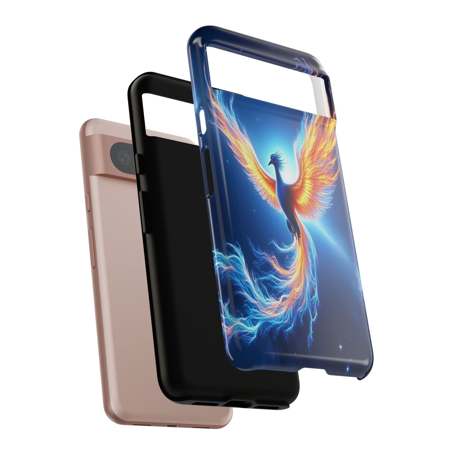 Phoenix Tough Case, Blue Bird Phone Case, Fantasy Designs, Space theme