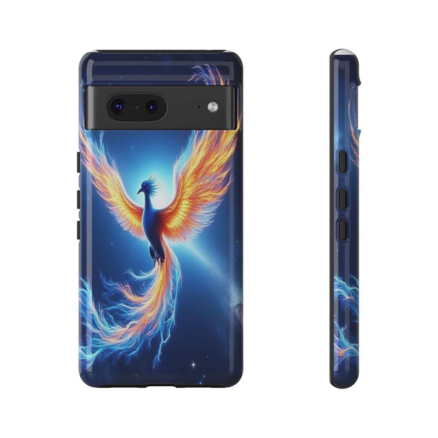Phoenix Tough Case, Blue Bird Phone Case, Fantasy Designs, Space theme