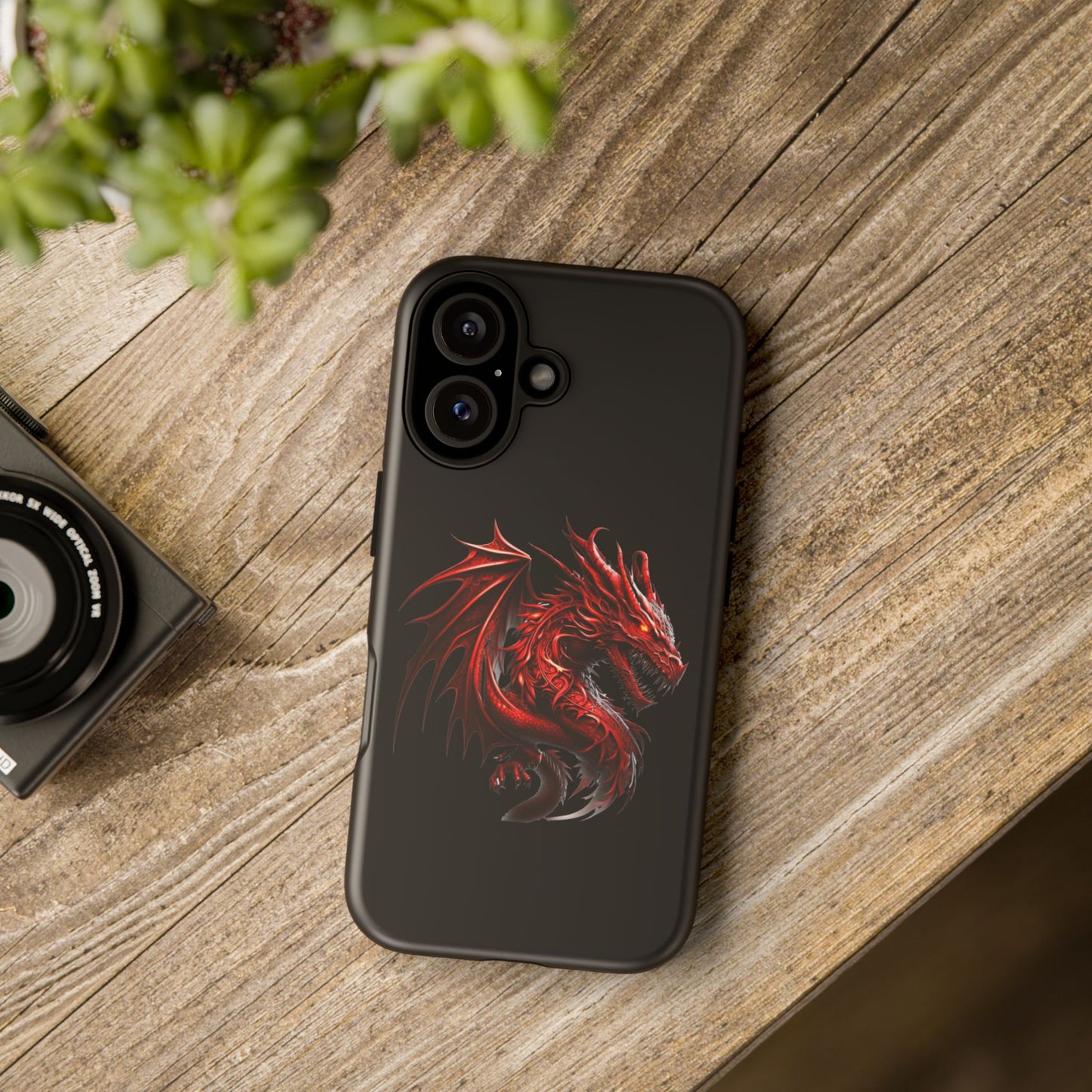 Red Dragon Phone Case, Fantasy Case, Tough Phone Cover, Gift for Gamers, Dragon Lover, Unique Mobile Accessory
