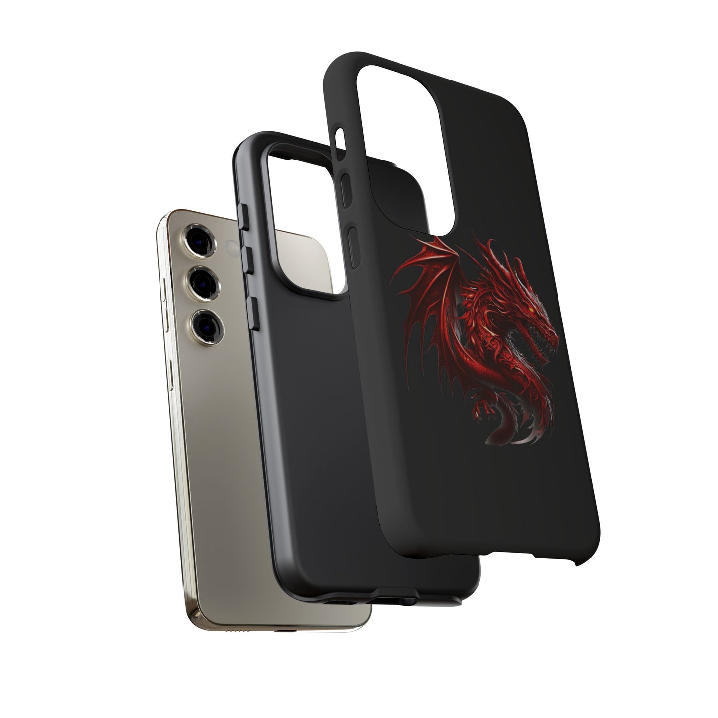 Red Dragon Phone Case, Fantasy Case, Tough Phone Cover, Gift for Gamers, Dragon Lover, Unique Mobile Accessory