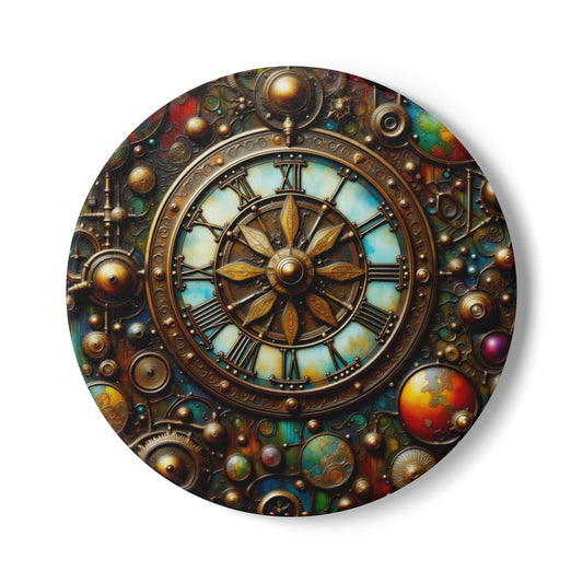 Steampunk Universe Ceramic Coaster, Vintage Home Decor, Functional Art, Unique Housewarming Present