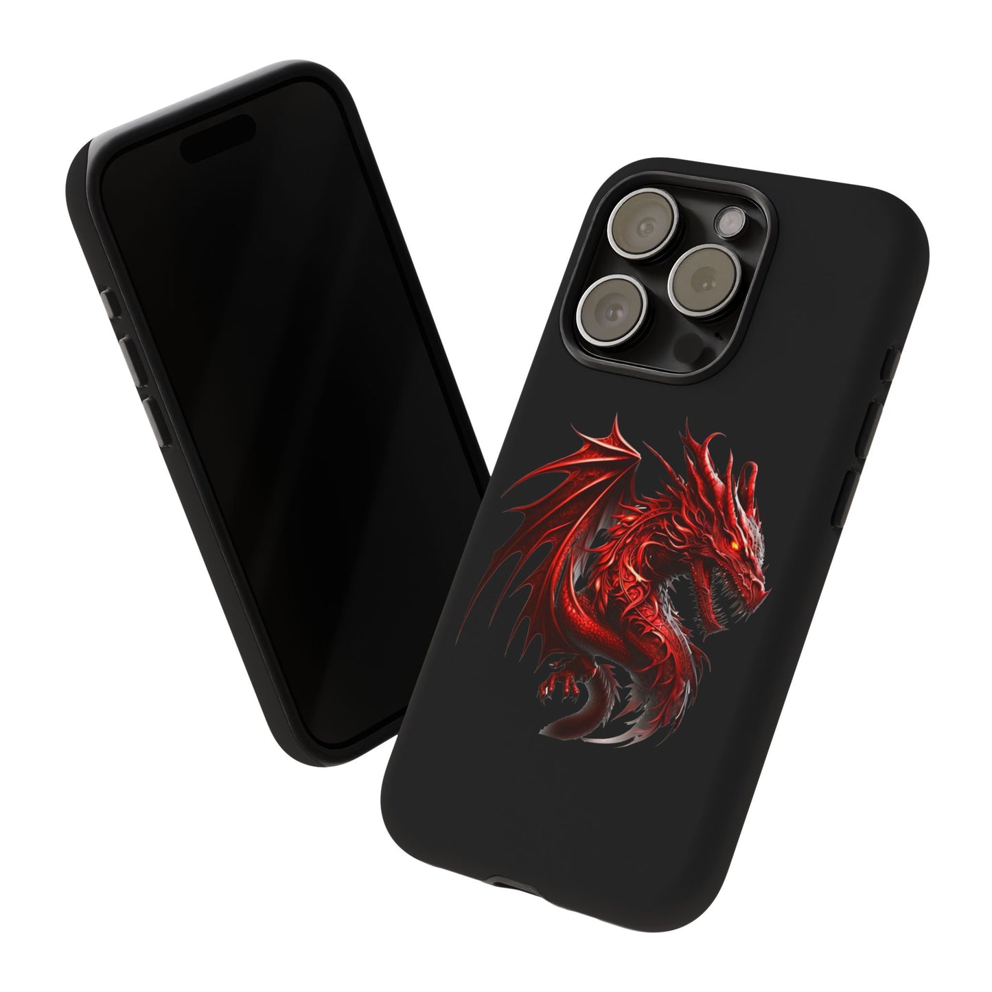 Red Dragon Phone Case, Fantasy Case, Tough Phone Cover, Gift for Gamers, Dragon Lover, Unique Mobile Accessory