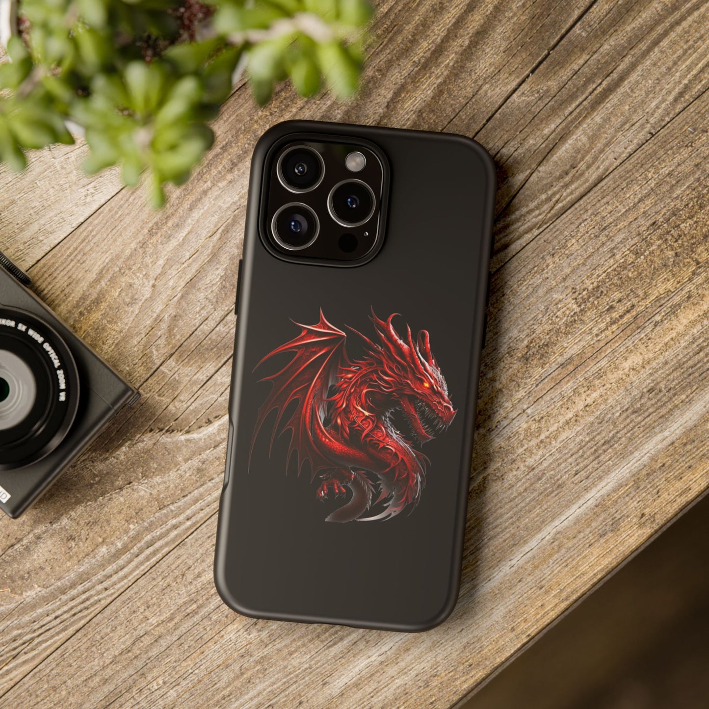 Red Dragon Phone Case, Fantasy Case, Tough Phone Cover, Gift for Gamers, Dragon Lover, Unique Mobile Accessory