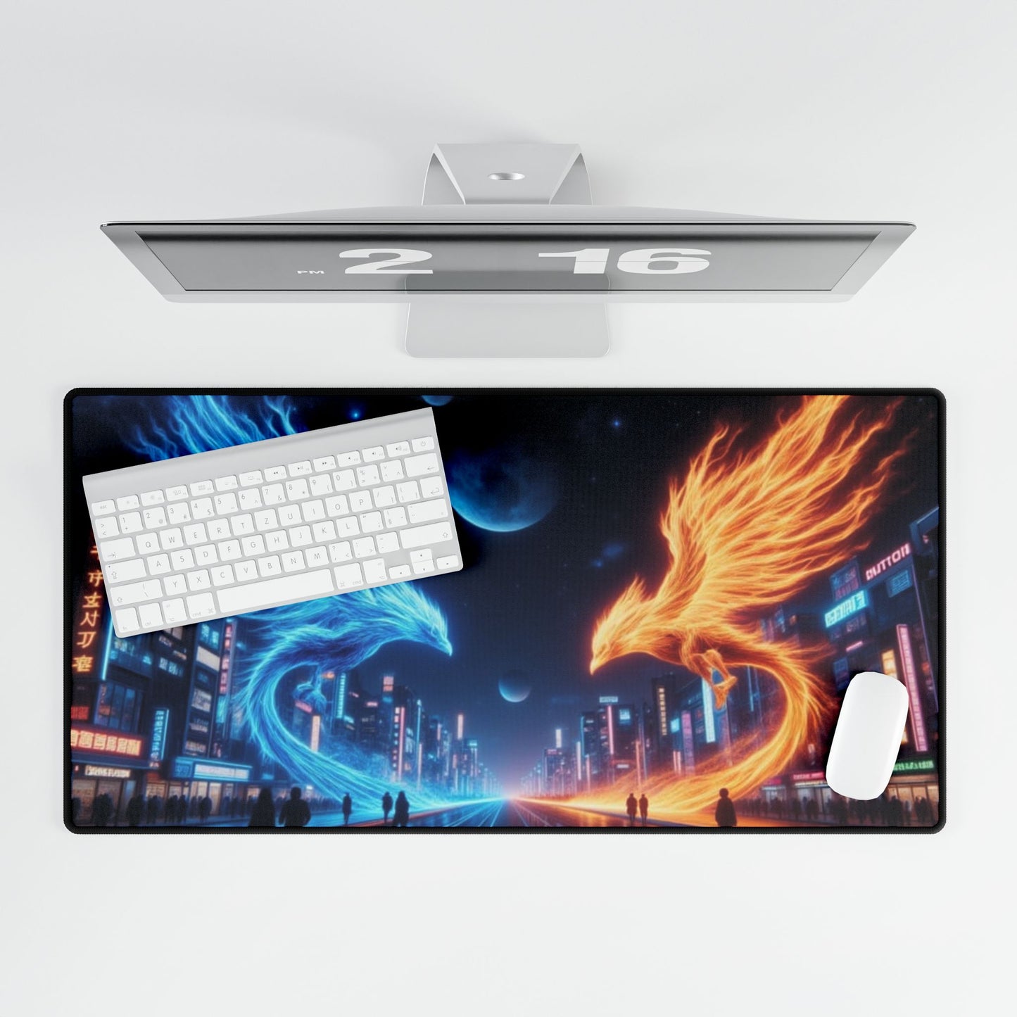 Vibrant Phoenix Desk Mat - Gaming, Office, Home Decor, Unique Gift, Desk Accessories, Art Desk Pad