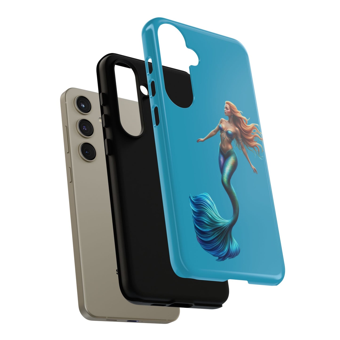 Mermaid Phone Case, Tough Phone Cover, Ocean Lover Gift, Cute Mermaid Accessory, Summer Vibes Case