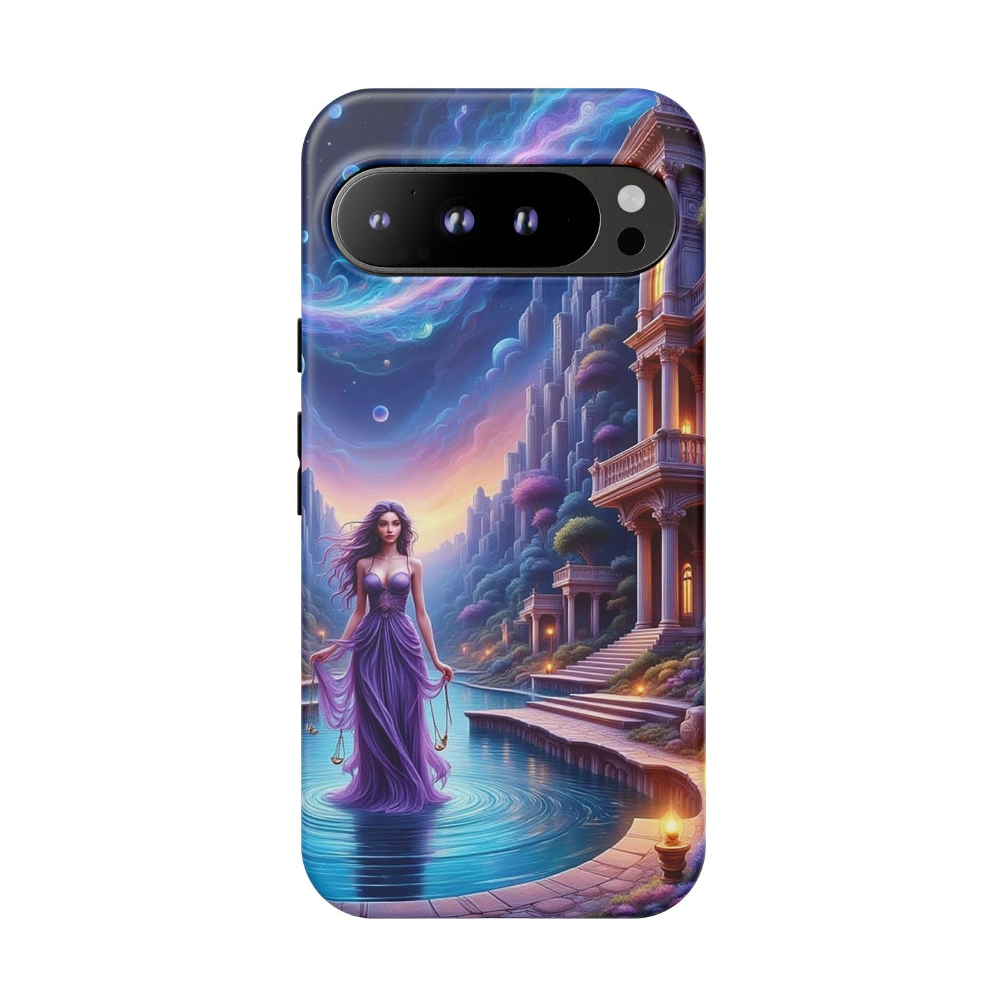 Celestial Fantasy Phone Case, Tough Case for Dreamers, Galaxy Design, Gift for Her, Magical Phone Accessory