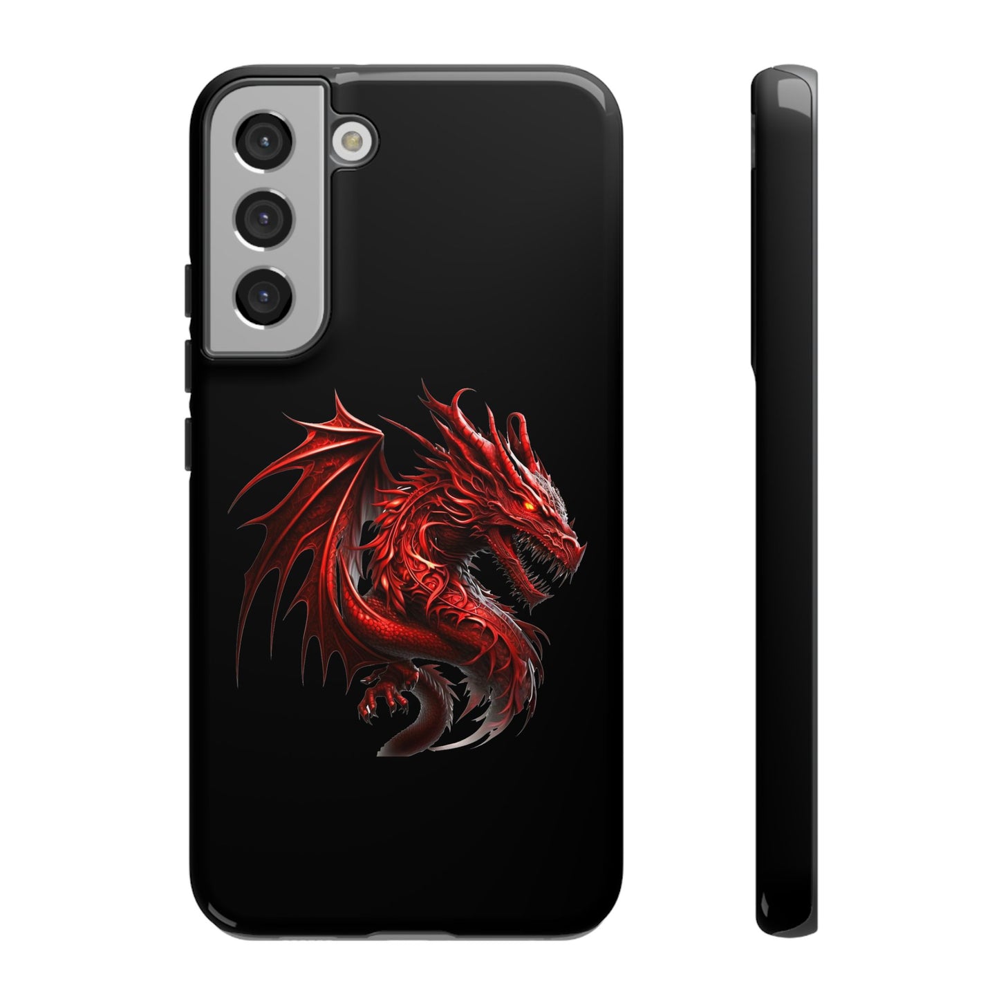 Red Dragon Phone Case, Fantasy Case, Tough Phone Cover, Gift for Gamers, Dragon Lover, Unique Mobile Accessory