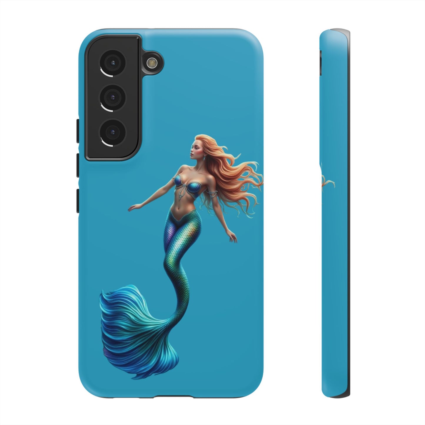 Mermaid Phone Case, Tough Phone Cover, Ocean Lover Gift, Cute Mermaid Accessory, Summer Vibes Case