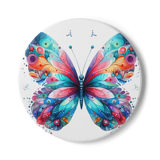 Ceramic Coaster, Colorful Butterfly, Unique Designs, Gift Ideas
