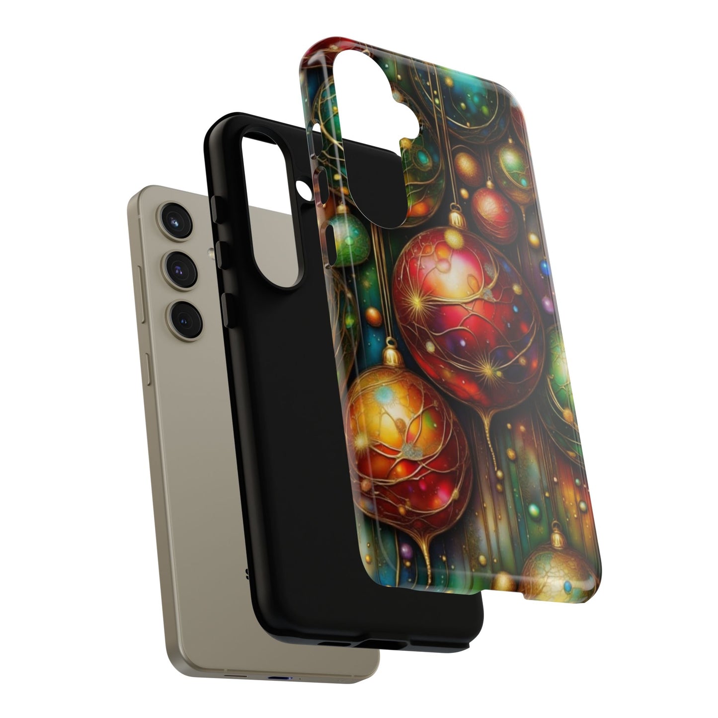 Colorful Holiday Phone Case, Festive Smartphone Cover, Christmas Gift, Artistic Phone Protector, Unique Holiday Accessory