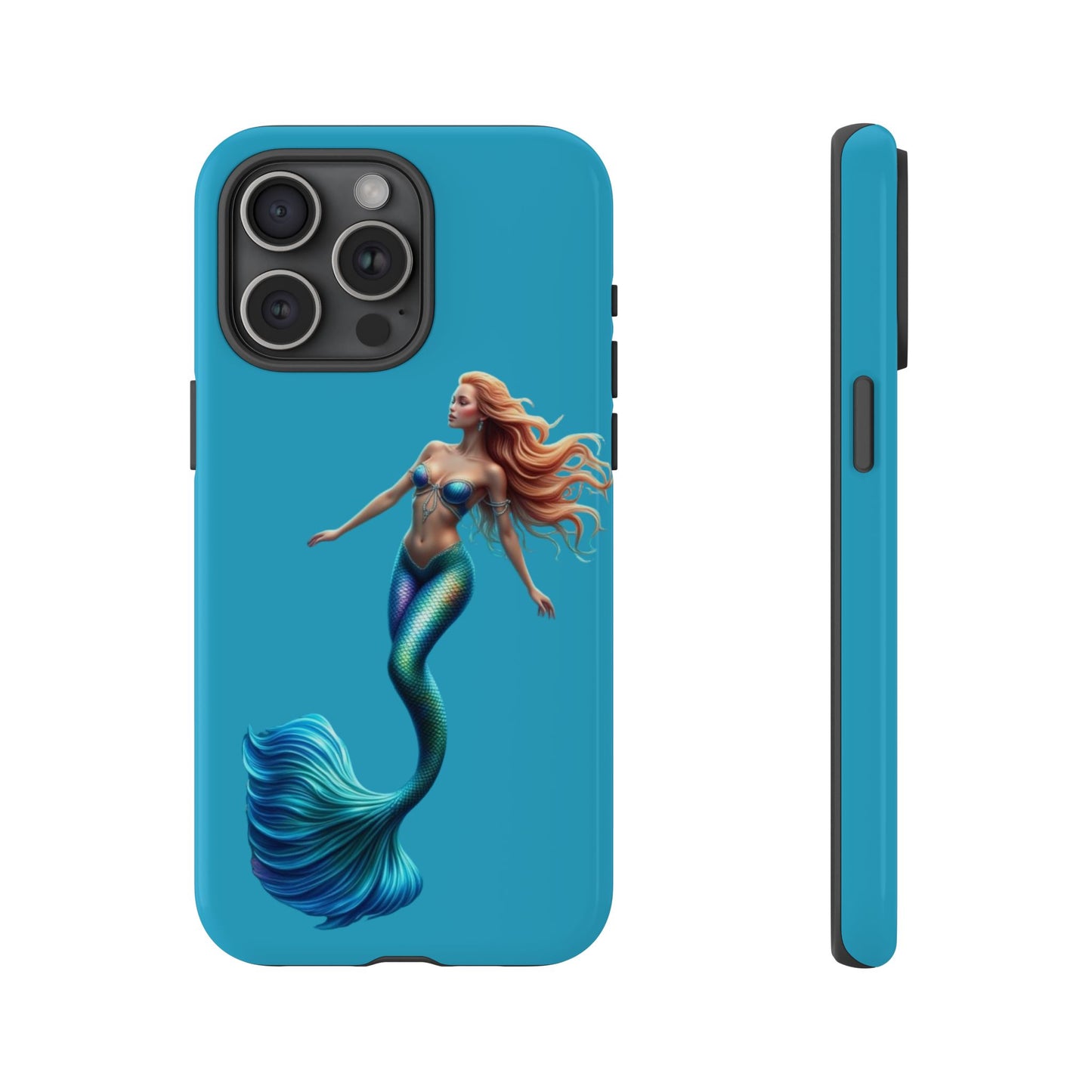 Mermaid Phone Case, Tough Phone Cover, Ocean Lover Gift, Cute Mermaid Accessory, Summer Vibes Case