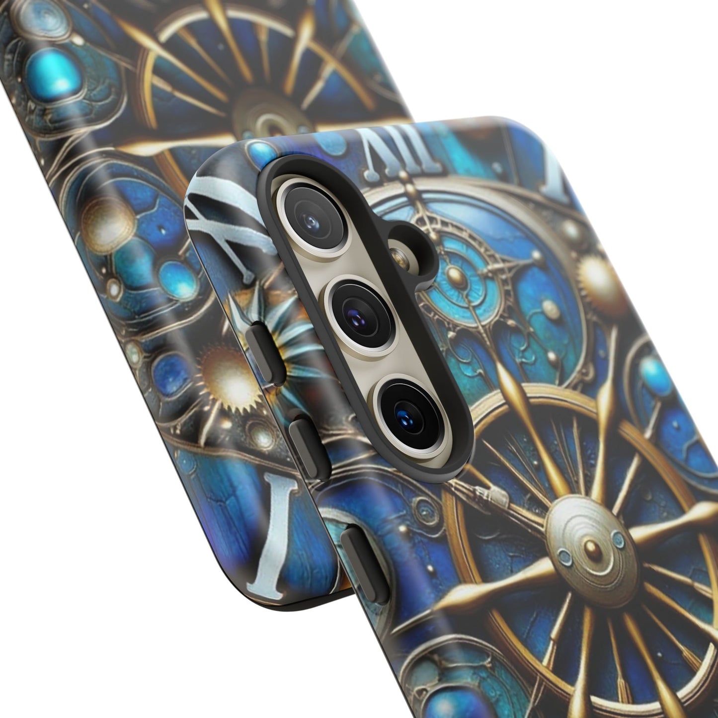 Stylish Phone Cases for Adventurers, Unique Phone Cover, Gift for Friends, Gold and Blue Steampunk Design, Tough Protective Case, Artistic [...]
