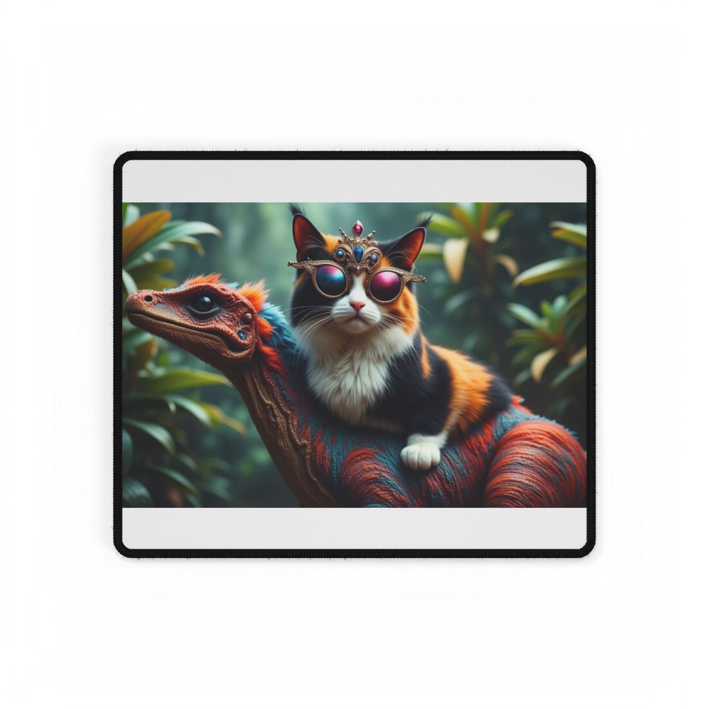 Whimsical Cat & Dinosaur Desk Mat - Princess Doughnut, Crawler Carl Decor, Gaming Accessory, Unique Gift for Cat Lovers, Home Office Essentials, Playful [...]