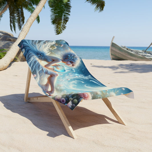 Zodiac Aquarius, Dreamy Fantasy Beach Towel, Magical Towel for Pool Days, Summer Beach Accessories, Gift for Beach Lovers, Watercolor Ocean Towel