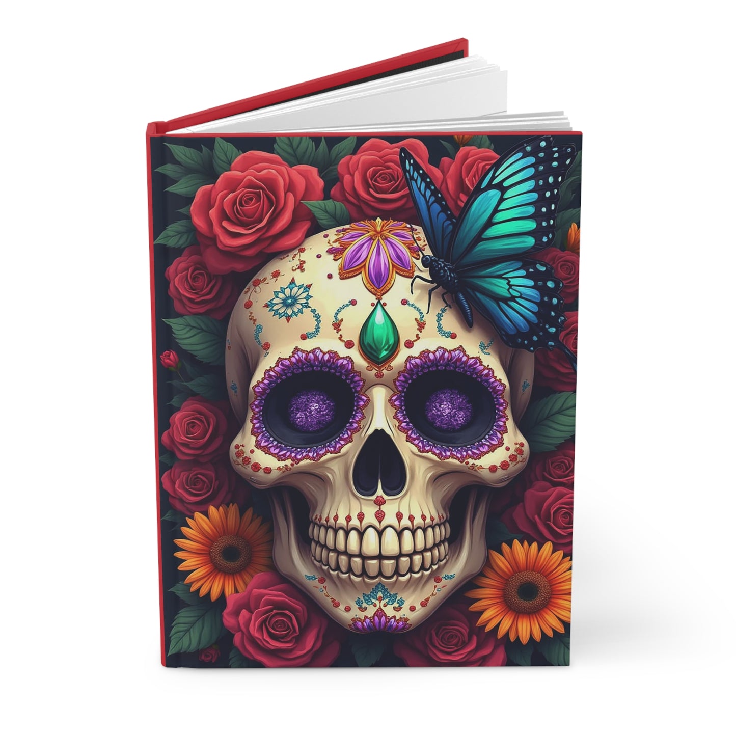 Colorful Sugar Skull and Butterfly Journal | Artistic Hardcover Notebook for Daily Reflection, Gift for Artists, Perfect for Sketching, [...]