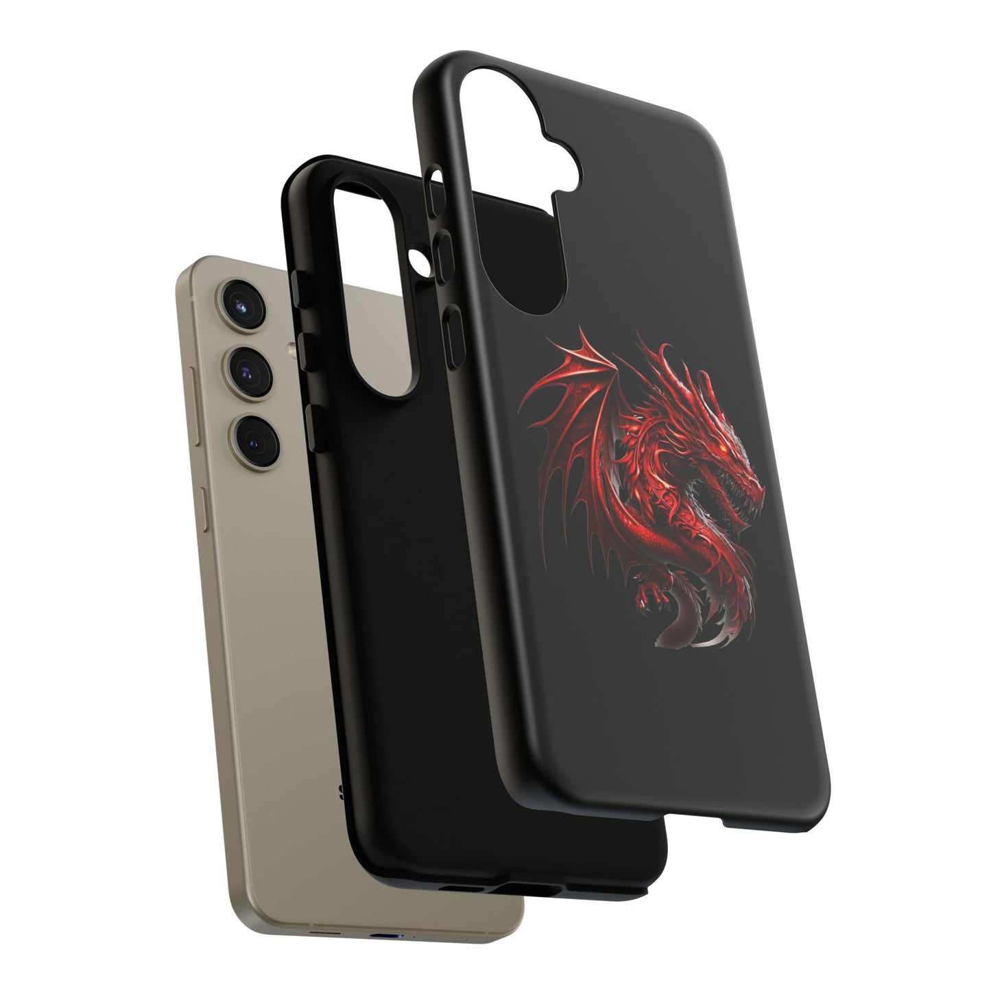 Red Dragon Phone Case, Fantasy Case, Tough Phone Cover, Gift for Gamers, Dragon Lover, Unique Mobile Accessory