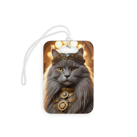 Ishtar, Steampunk Cat, Unique Cat-Themed Luggage Tags, Pet Travel Accessories, Personalized Baggage Identifier, Gift for Cat Lovers, Travel Essentials