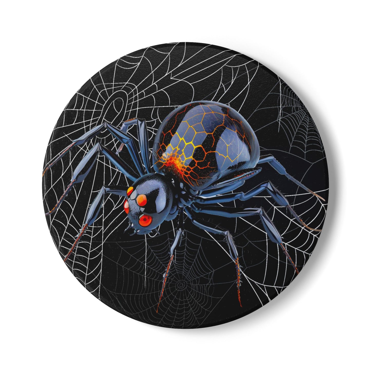 Spooky Spider Ceramic Coaster | Halloween Decor, Gift for Spider Lovers, Home Bar Accessories, Unique Drinkware, Scary Halloween Party