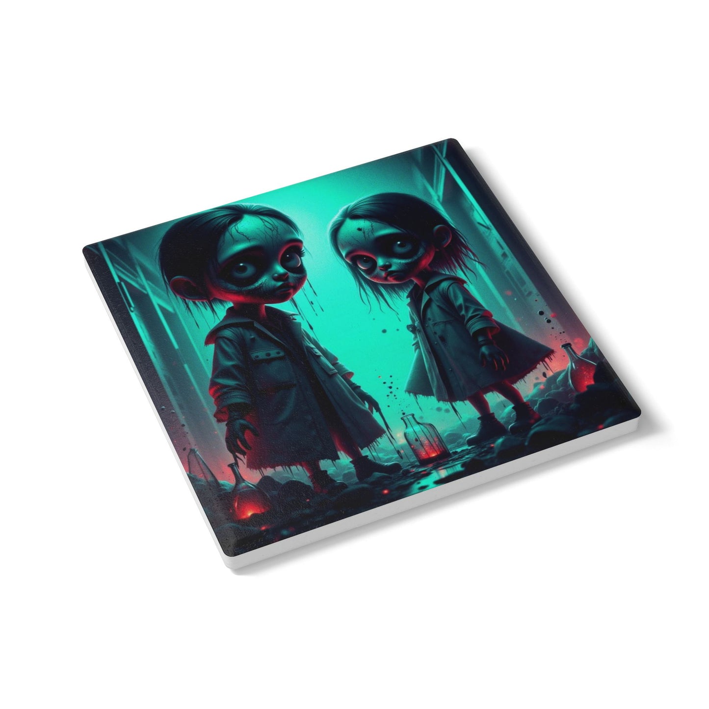 Ceramic Coaster, Tiny Terrors Annabelle & Annalise