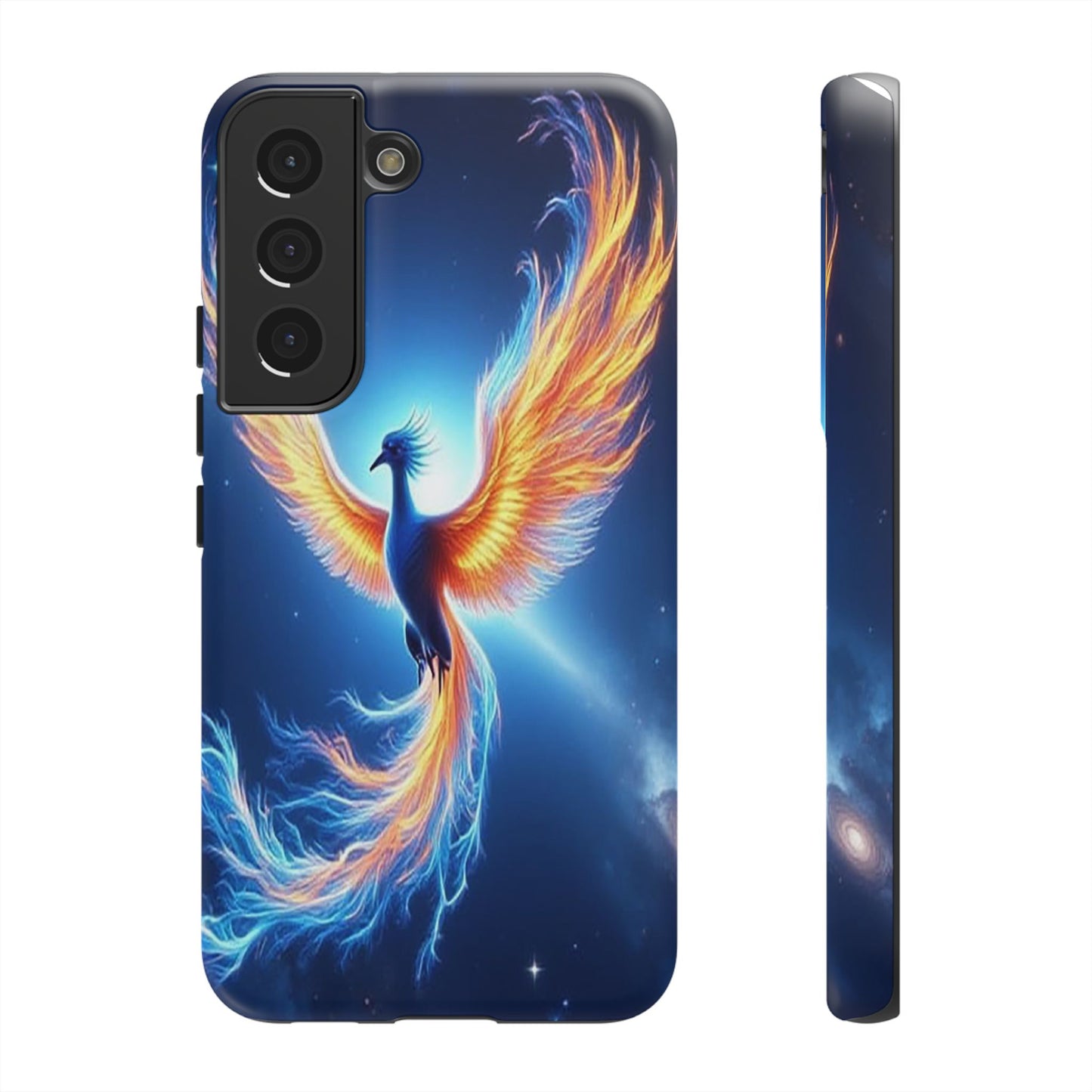 Phoenix Tough Case, Blue Bird Phone Case, Fantasy Designs, Space theme