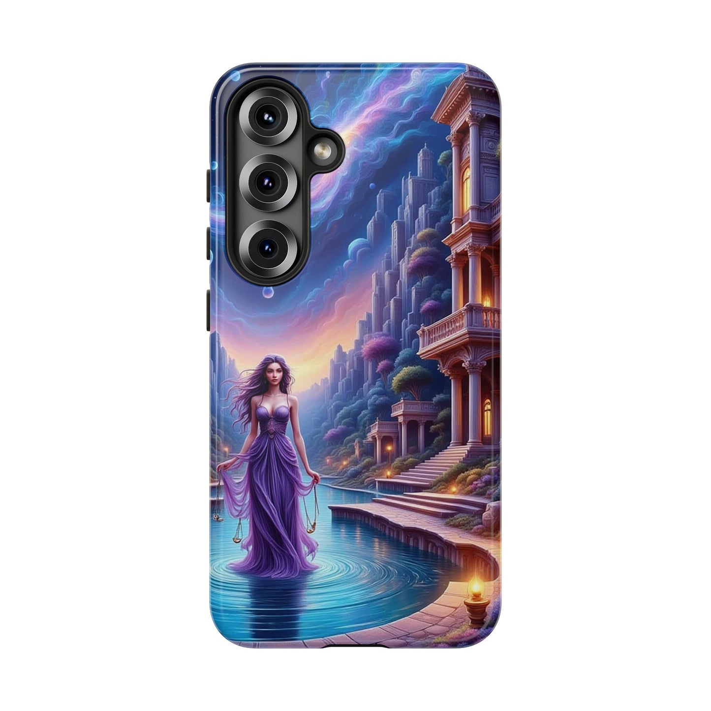 Celestial Fantasy Phone Case, Tough Case for Dreamers, Galaxy Design, Gift for Her, Magical Phone Accessory
