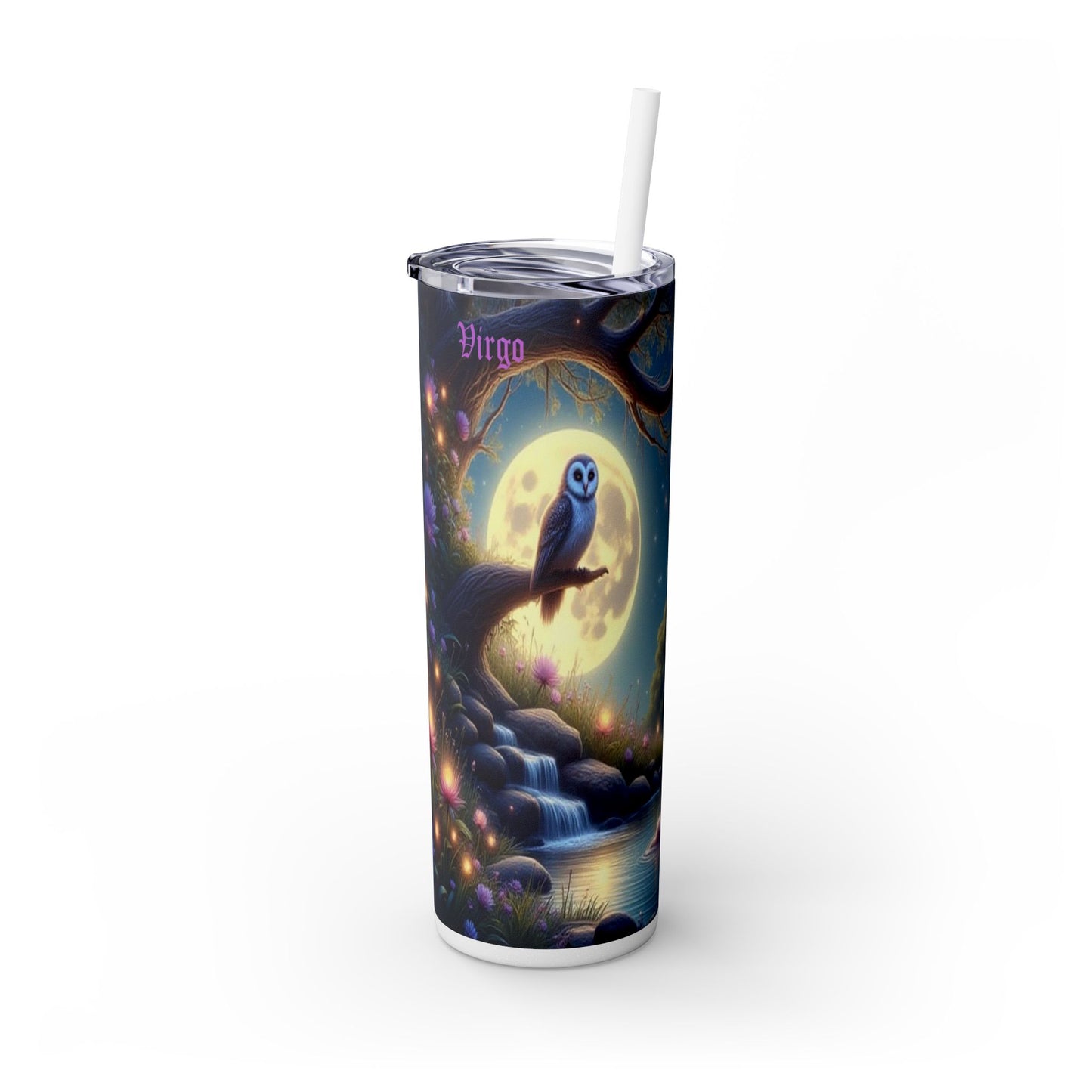Zodiac Virgo Tumbler with Straw, 20oz