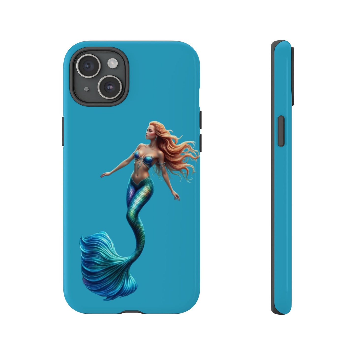 Mermaid Phone Case, Tough Phone Cover, Ocean Lover Gift, Cute Mermaid Accessory, Summer Vibes Case